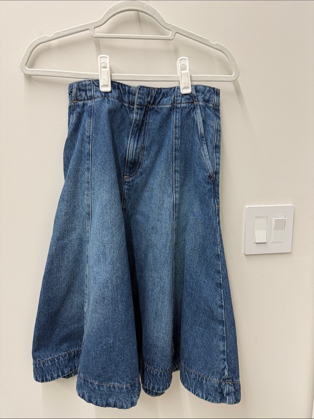 Blue Denim Flared Women’s Jeans Skirt
